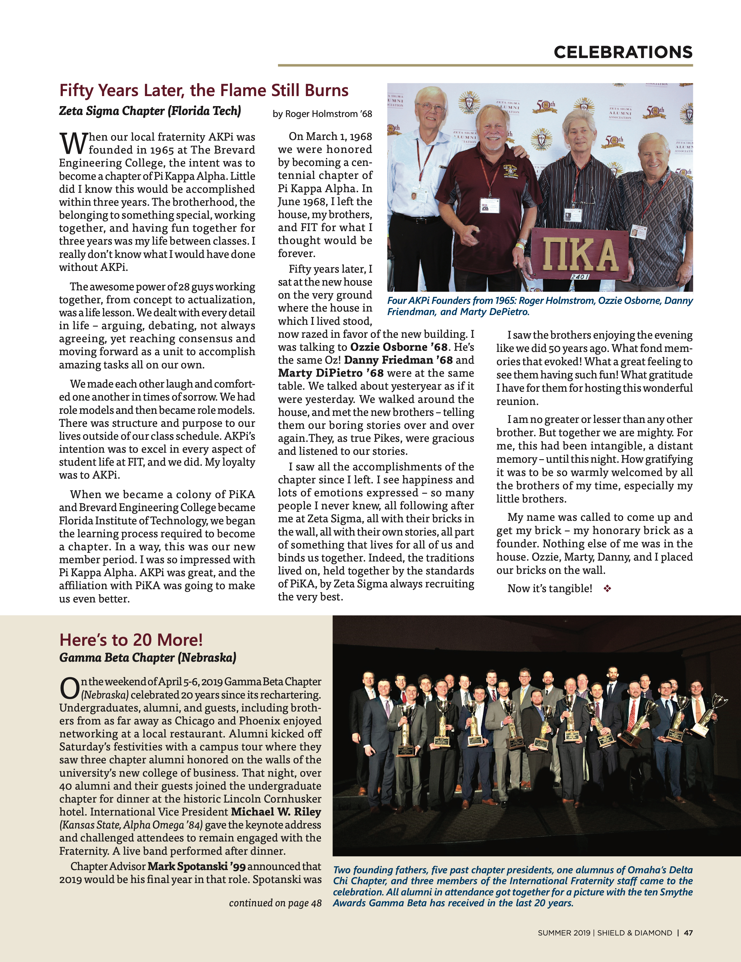 Celebrations: Fifty Years Later, the Flame Still Burns